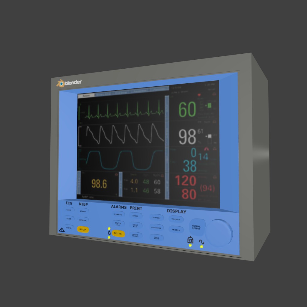 Heart/patient Monitor textured BDF preview image 1